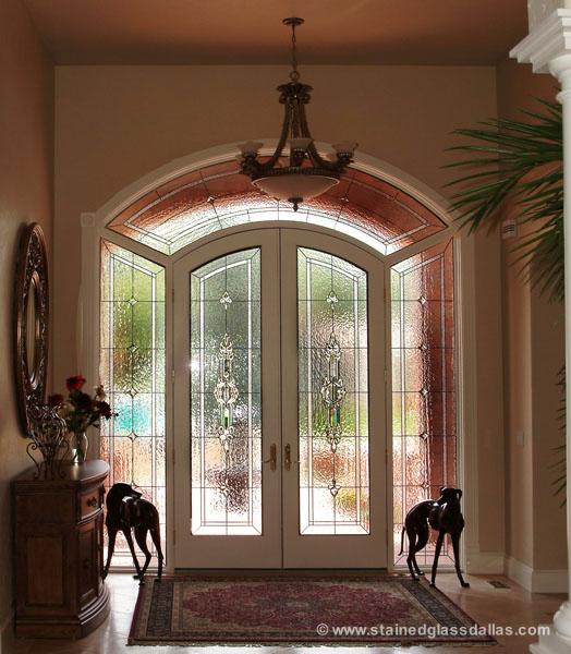 entryway stained glass doors houston